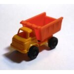 Figurine  kinder  (1990) - camion benne jaune et orange ( k91n72 / k91 - 72 )