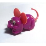 Figurine  kinder  (2000) - souris rose et mauve avec roues a friction (k01n100 / k01 - 100)