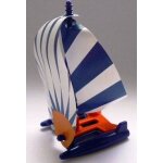 Figurine  kinder  (2009) - catamaran bleu et orange ( de078 / de - 078 ) avec bpz