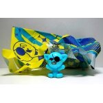 Figurine  kinder  (2012) - animaux parachutistes / chat bleu ( tr047b / tr - 047b ) avec bpz