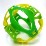 Figurine  ; kinder ; (2013) - petite balle verte et jaune ( ft043 / ft - 043 )