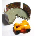 Figurine  kinder  (2016) - racing cars / n 2 - voiture orange avec dcors ( sd263 / sd - 263 ) avec bpz ...