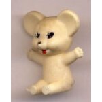 Figurine petite souris blanche assise