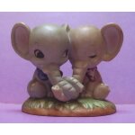 Figurines / statuette couple d'elphants