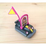 Figurine voiture kinder / auto tamponneuse grise et rose si�ge ejectable (mpg nv094)