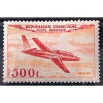 Fouga magister 500f jaune - orange et rouge (tr�s joli a�rienne n 32) neuf * - france ann�e 1954 - brn83 ...