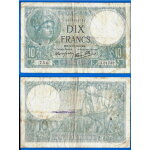 France 10 francs 1940 minerve 5 decembre serie t billet frcs frs frc