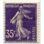 France 1907 / 20, bel exemplaire semeuse cam�e 35c violet, yvert 142, neuf *