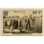 France 1940, très beau timbre neuf * * luxe yvert 466, au profit du secours national, la moisson. France 1940, très beau timbre neuf * * luxe yvert 466, au profit du secours national, la moisson.