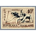 France 1953, tr�s bel exemplaire yv. 963, jeux olympiques d'helsinski, epreuve de cano�, neuf * *