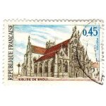 France 1969 - y&t n1582 - 45c - eglise de brou a bourg en bresse - oblit�r�
