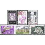 France 1976, beaux timbres yvert 1870 100 ans du type  sage , 1971 ch�teau de bonaguil, 1872 ussel, 1873 ...