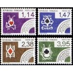 France 1984, tr�s belle s�rie neuve * * luxe timbres pr�oblit�r�s, cartes a jouer, yvert 182 coeur, 183 ...