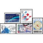 France 1988, beaux timbres oblit�r�s yvert 2549 70 ans armistice de 1918, 2552 bimill�naire de strasbourg, ...