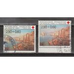France, 1991, au profit de la croix - rouge, toulon, n2733 (le timbre de feuille) + 2733a (le timbre ...