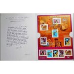 France 2001, trs beau bloc neuf * * luxe yv. bf 35, le sicle au fil du timbre - communication, comprenant ...