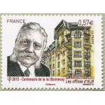France 2012, tr�s beau timbre neuf * * luxe yvert 4710, centenaire de la loi bonnevay cr�ant les offices ...