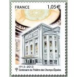 France 2013, tr�s beau timbre neuf * * luxe yvert 4737, centenaire du th��tre des champs elys�es a paris. ...