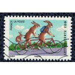 France 2014 oblit�r� used stamp lapins en tandem