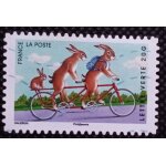 France 2014 timbre oblit�r� yt 986 - lapins en tandem - carnet vacances
