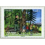 France 2015, tr�s beau timbre neuf * * luxe yvert 5011, 50 ans de l'office national des for�ts.