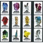 France 2016, belle s�rie compl�te issue du carnet  le monde min�ral , timbres yvert 1218 a 1229, labradorite, ...
