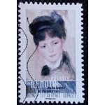 France 2016 timbre oblit�r� yt 1260 - auguste renoir - jeune femme au chapeau noir - carnet portraits ...