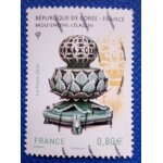 France 2016 timbre oblit�r� yt 5064 - r�publique de cor�e - france, br�le - encens, c�ladon