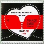 France 2018, tr�s beau timbre neuf * * luxe yvert 5198, pour la saint valentin, le coeur � sonia rykiel ...