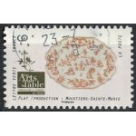 France 2018 oblit�r� rond arts de la table porcelaine et fa�ence plat production moustiers sainte marie ...
