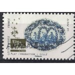 France 2018 oblit�r� used arts de la table porcelaine et fa�ence plat production lille