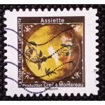 France 2019 timbre oblit�r� yt 1780 - carnet au pays des merveilles - artisanat : assiette en porcelaine ...