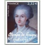 France 2020, tr�s beau timbre neuf * * luxe yvert 5408, olympe de gouges, 1�re femme ex�cut�e pour la ...