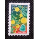 France 2022 timbre oblit�r� y&t 2135 acacia a gomme et boule de gommedu carnet fleurs et douceurs