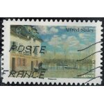 France 2024 oblit�r� used impressionnisme mus�e d'orsay alfred sisley barque pendant inondation su