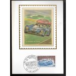 France anne 1973 carte maximum fdc motif soie premier jour n 1761 les 24 heures du mans 50 eme anniversaire ...
