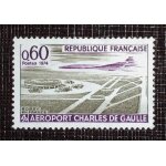France n 1787 neuf avec charni�re ou trace de 1974 - 60c olive et violet � a�roport charles de gaulle ...
