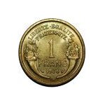 France = pi�ce de 1 franc , type morlon , en bronze alu, ann�e 1938 en etat spl !