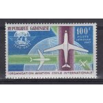 Gabon 1967 poste aerienne : admission a l'organisation de l'aviation civile internationale - timbre neuf ...
