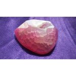 Gode agate pendentif teint rose longueur 3. 8 cm largeur 3. 2 cm a facettes et dos plat avec magnifique ...