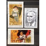 Georges pompidou 0, 80 (n 1839) + picasso - paul en arlequin 0, 80 (n 1840) + van dongen - femme a la ...