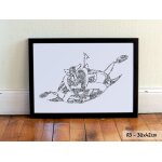 Goldorak - 30x42cm - poster affiche du robot vaisseau pilot par actarus