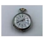 Gousset montre a rubis argent massif pendule 21 grammes chiffres romain fleur oiseau antiquite bijou ...