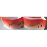 Grande banderole joyeux anniversaire 18 ans en papier solide - largeur 30cm - longueur 2m40 - multicolore ...