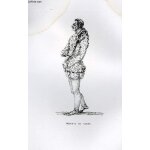 Gravure 19eme noir et blanc - sergent - serjant ou valet
