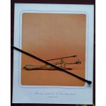 Gravure polychrome publicitaire avec une photo du  microscope simple de a. van - loevenhoeck  (publicit� ...