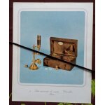 Gravure publicitaire avec une photo du  petit microscope de voyage - chevalier a paris  (publicit� du ...