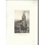 Gravure sur acier xixe. (vers 1850). paris / l'eglise saint severin