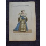 Gravure vers 1835 costume th��tre melle ida (drame) par maleuvre hautecoeur martinet n858