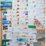 Gros lot 60 enveloppes ou devants d'enveloppes timbr�es illustr�es flammes 1er jour (beaux cachet)